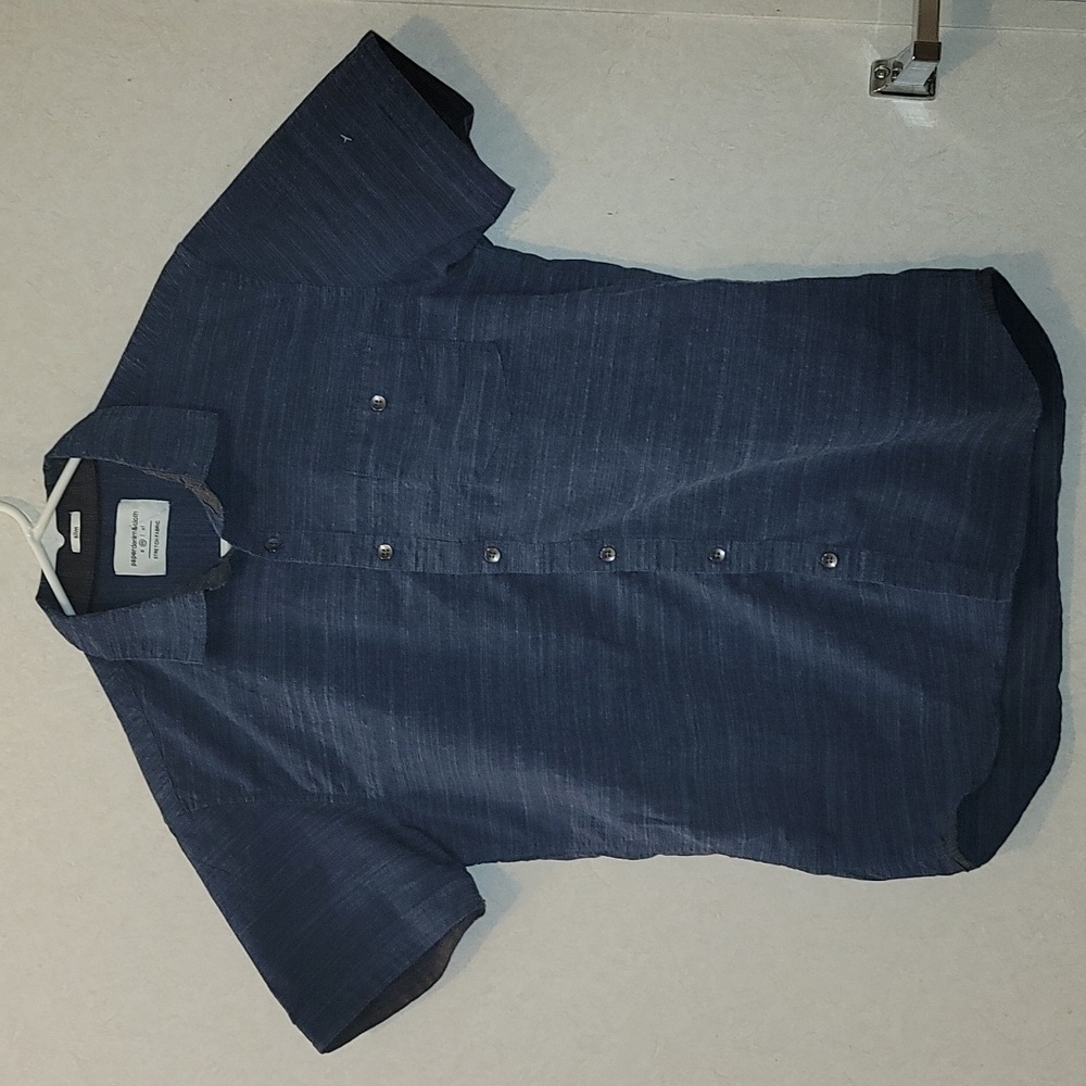 Stylish Navy Kids Button Down Shirt